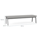 Newport Reception Waiting Room 18.5" 3-Seat Bench/Charcoal Steel
