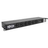 Tripp Lite 14-Outlet Rack Mount Surge Protector Power Strip PDU, 15A, 120V, 3000 Joules, 15ft Cord with 5-15P Plug, 1U Horizontal Rack Mount, Lifetime Manufacturer's Warranty (DRS-1215)
