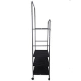 Whitmor Double Rod Clothes Rack: Metal Rolling Clothing Racks for Hanging Clothes, Heavy Duty Garment Rack with 3 Shelves, Portable Clothes Organizer for Bedroom, Laundry, Living Room, Black