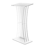 FixtureDisplays® Clear Acrylic Lucite Podium Pulpit Lectern 1803-3