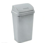 2-Pack Swing Top Wastebasket, 13 Gallon Kitchen Trash Can, Square Trash Can