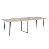 Loomie 8FT Conference Table, 94.49" L x 47.24" W x 29.53" H Meeting Seminar Table with Grommet, Large Boat Shaped Computer Desk, Boardroom Desk for Office Meeting