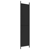 Zexlorith 3-Panel Room Divider, Folding Fabric Privacy Screen, Black