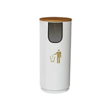 Cylindrical Metal Outdoor Garbage Can with Lid, Heavy-Duty Trash Bin for Garden