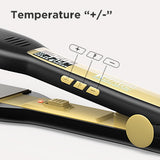 KIPOZI Professional Hair Straightener Titanium Flat Iron with Digital LCD Display Dual Voltage