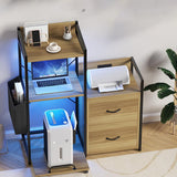 Tall Printer Stand with Storage Shelf and Bag,Filing cabinet,Lateral Office Filing Cabinets
