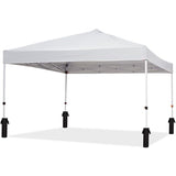 10x10ft Pop-Up Canopy, Outdoor Screen Tent with Mesh Mosquito Netting Sidewalls, Waterproof & UV-Block Shade Shelter for Camping, Picnic, Deck & Backyard Events