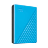 Portable External Hard Drive, Blue, backup software with defense against ransomware, and password protection