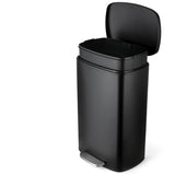 8 Gal Kitchen Trash Can, 30L Recycling or Garbage Bin, Brushed Stainless Steel Waste Basket