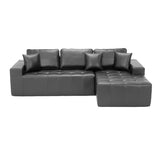 108-Inch Oversized Sectional Cloud Couch L-Shaped Right Facing Boneless Sofa W/Tufted Deep Seat & Chaise Lounge