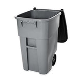 Rubbermaid Commercial Products BRUTE Rollout Trash/Garbage Can/Bin with Wheels, 95 Gal, Gray
