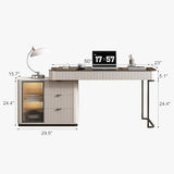 Lartis Office Desk, Very Easy to Assemble, Computer Desk, Home Telescopic Writing Desk