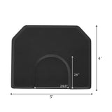 OmySalon Salon Mat for Hair Stylist 4’x5’ Anti Fatigue Barber Floor Mat with Round Base