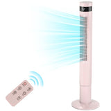Antarctic Star Tower Fan Portable Floor Fans 85°Oscillating Fan 43'' Quiet Cooling 12H Timer Remote Control Standing Bladeless Electric 3 Speeds Wind 3 Modes Bedroom Office(43 inch, Pink)