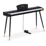 AODSK 88 Keys Digital Piano, Electric Piano Full-size Semi Weighted Keyboard For Beginners, 128 Tones & Rhythms, MIDI/USB Connectivity, Headphone Jack
