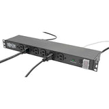 Tripp Lite 14-Outlet Rack Mount Surge Protector Power Strip PDU, 15A, 120V, 3000 Joules, 15ft Cord with 5-15P Plug, 1U Horizontal Rack Mount, Lifetime Manufacturer's Warranty (DRS-1215)