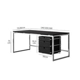 zhongxlla Standing Desk, Modern Home Office Desk with Stainless Steel Frame