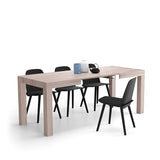Mobili Fiver, First Extendable Table, 47.2(78.7) x31.5 in, Pearled Elm, Made in Italy