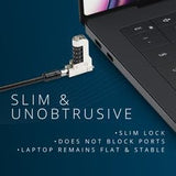 PortLock Combination Laptop Lock for USB-C Slots, 6ft Carbon Steel Security Cable, Resettable 4-Digit Code