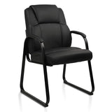 CLATINA Office Guest Chair Leather Reception Chair with Bonded Padded Arm Rest