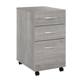Bush Business Furniture Echo 3 Drawer Mobile File Cabinet in Gray Sand