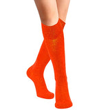FOOTPLUS Knee High Soccer Socks Mens 12-15,Unisex Over Knee Team Sports Volleyball Softball Baseball Socks for Community Summer Leagues,2 Pairs Orange,X-Large