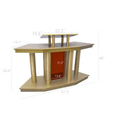 FixtureDisplays® Large Church Pulpit, Deluxe Podium Lectern
