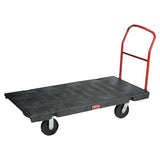 Rubbermaid Commercial Products Heavy Duty Platform Truck, Black Push Cart Dolly