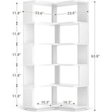 Baffle, Freestanding L Shaped Display Shelf Stand for Home Office, Living Room, Bedroom, Kitchen