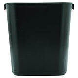 Rubbermaid Commercial Products Fg295500Bla Plastic Resin Deskside Wastebasket, 3.5 Gallon/13 Quart, Black (Pack of 12)