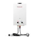 GASLAND BS264 Outdoor Propane Tankless Water Heater 2.64GPM, 10L Portable Hot Water Heater for Cabin, Barn, Camping, RV, Overheating Protection, Easy to Install, White