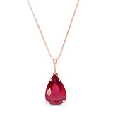 5 ct s14k Solid White Yellow Rose Gold Born A Lioness Ruby Pendant Necklace