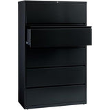 Pemberly Row 42-in Wide Metal Lateral Filing Cabinet, Black Powder Coat Finish