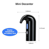 Electric Wine Aerator Dispenser Set – Automatic Wine Decanter & Pourer with LED Display, 200ml Smart Pour Control, Rechargeable Wine Pump & Stopper