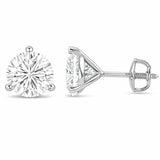 The Diamond Deal IGI Certified .50ct to 5.00 Carat Round Brilliant Lab-Grown Diamond 3-Prong Stud Earrings