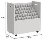 Safco Wood and Laminate Mobile Roll File Cart, Document and Blueprint Holder