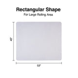 Staples® Carpet Chair Mat, 45" x 53'', Medium-Pile, Clear