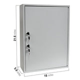 320 Key Cabinet - Dual Lock Control Key Box - Welded 22 Gauge Steel Construction - Scratch Resistant - Write-On Key