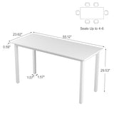 Okeysen Conference Room Table Set of 2, Modern Office Meeting Table, Rectangle Meeting Seminar Desk for Boardroom
