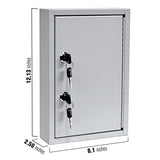 Fort Knox 40 Key Cabinet - Dual Lock Control Key Box - Welded 22 Gauge Steel Construction - Scratch Resistant