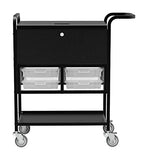 Luxor Indoor Modern Mobile Utility Heavy Duty Storage Organizer File Cart with Locking Cabinet