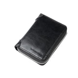 Key Holder Wallet Card Driver's License Men's Two-in- Short Zip Leather