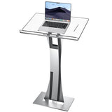 42.5" Pulpits for Churches, Acrylic Podium Stand with Iron Stable Bottom, Pulpit with 10MM Thickened Acrylic Countertop, Multi Function Lectern for Classroom
