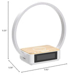 WILIT Bedside Lamp with Alarm Clock,Touch Lamp with Wireless Charger,Nightlight for Bedroom,Sunrise Wake-up Light,3-Grade (Wood Grain)