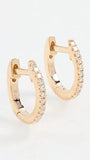 By Adina Eden Women's 14k Gold Fine Diamond Huggie Earrings