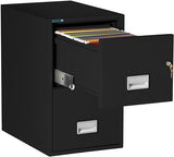 PHOENIX SAFE Vertical Fireproof File Cabinet 25" Letter 2-Drawer