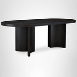 Signature Design by Ashley Rowanbeck Minimalist Dining Table for 8 People, Black