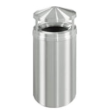 Sturdy Essentials 16 Gallon Satin Aluminum Waste Receptacle | Heavy-Duty