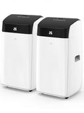 2PCS 14000 BTU Portable Air Conditioner, Quiet 3-in-1 AC Unit with Cooling Dehumidifier Fan, Remote Control, 24H Timer, Auto Swing & Complete Window Kit for Large Room Up to 750 Sq.ft