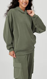 ODODOS Women's Modal Soft Oversized Hoodies Long Sleeve Hooded Sweatshirts Pullover Top with Kangaroo Pocket, Dark Sage, Medium